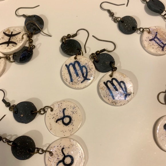 Handmade zodiac earrings - Picture 3 of 6